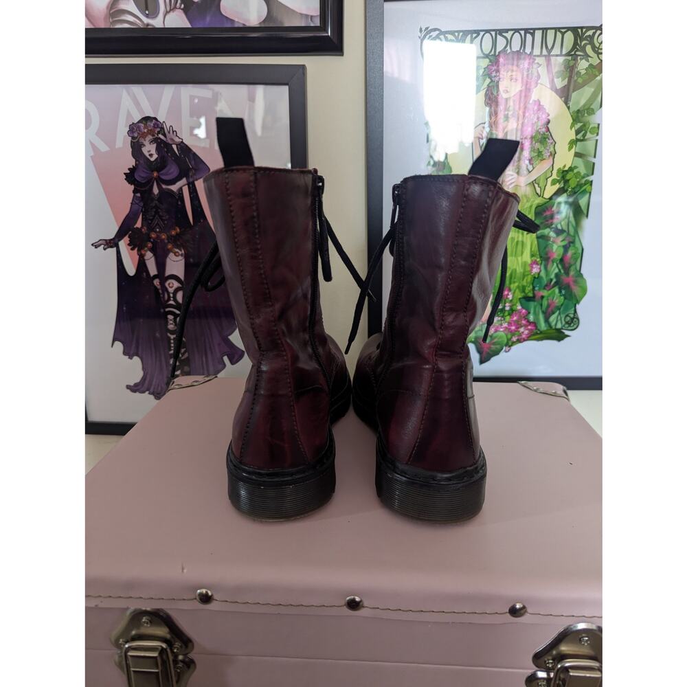 Miz Mooz Chip Red Combat Boots Sz 38 - Picture 3 of 5